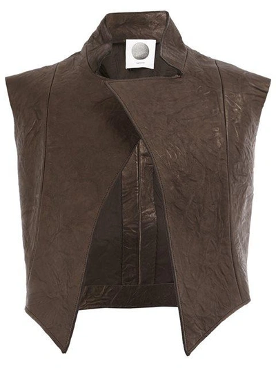 Ag Anovich Asymmetric Waistcoat - Black