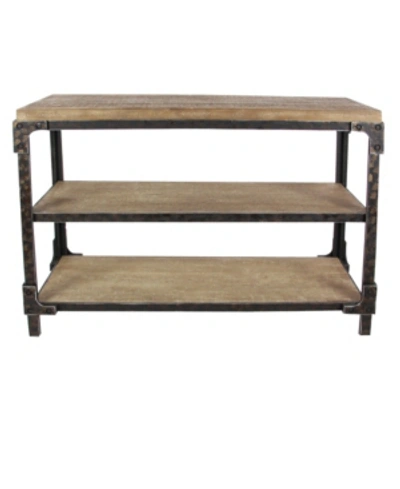 Rosemary Lane Industrial Console Table In Brown