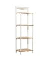 Rosemary Lane Wood Farmhouse Shelving Unit In White