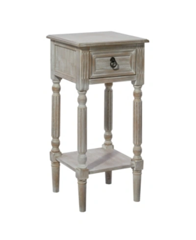 Rosemary Lane Pine Farmhouse Accent Table In White