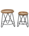 Rosemary Lane Modern Accent Table, Set Of 2 In Brown