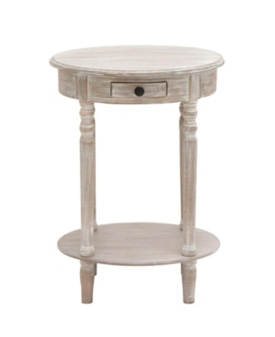 Rosemary Lane Farmhouse Accent Table In Light Brown