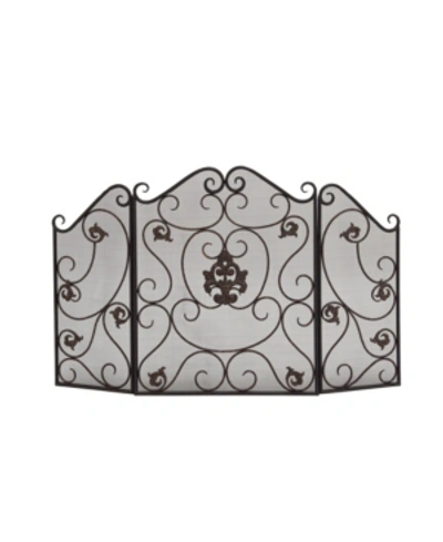 Rosemary Lane Traditional Fireplace Screen In Black