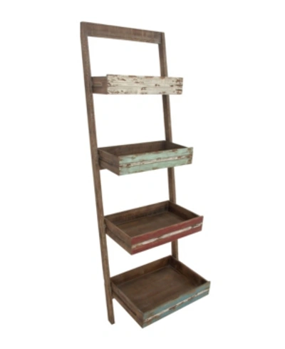 Rosemary Lane Farmhouse Shelving Unit In Brown