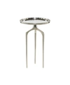 Rosemary Lane Contemporary Round Raised Edge Accent Table In Silver-tone
