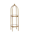 Rosemary Lane Metal Glam Standing Mirror Shelves In Gold-tone