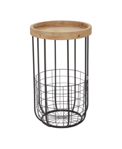 Rosemary Lane Industrial Accent Table In Black