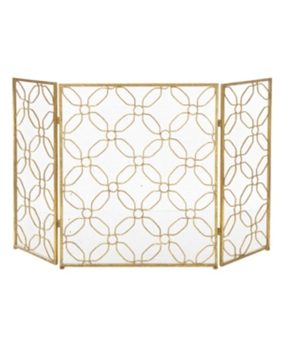 Rosemary Lane Contemporary Fireplace Screen In Gold-tone