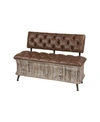 Rosemary Lane Rustic Bench In Brown