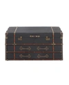 Rosemary Lane Linen And Wood Traditional Coffee Table In Dark Blue
