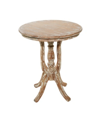 Rosemary Lane Chinese Fir Farmhouse Accent Table In Brown