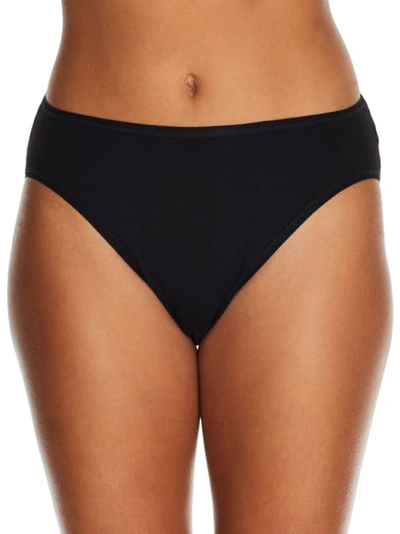 Hanky Panky Supima Cotton Hi-cut Brief In Black