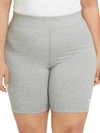 Nike Women's  Sportswear Essential Mid-rise Bike Shorts (plus Size) In Grey