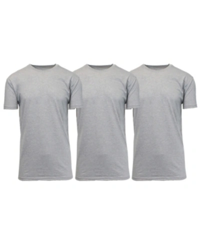 Galaxy By Harvic Men's Crewneck T-shirts, Pack Of 3 In Open Gray