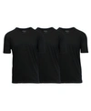 Galaxy By Harvic Men's Short Sleeve V-neck T-shirt, Pack Of 3 In Black X 3