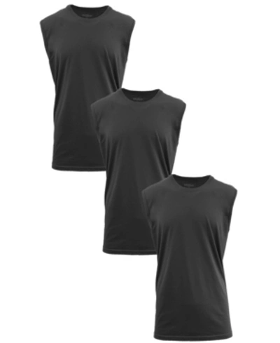 Galaxy By Harvic Men's Muscle Tank Top, Pack Of 3 In Black X 3