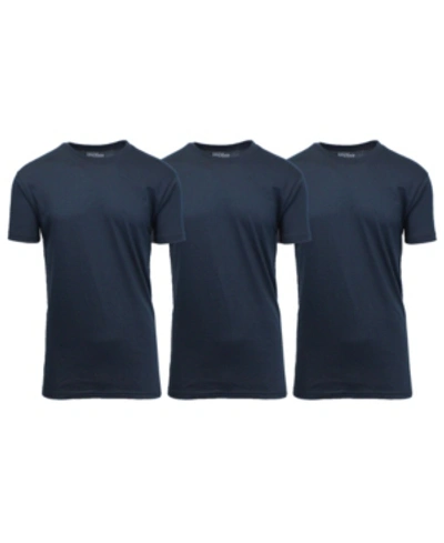 Galaxy By Harvic Men's Crewneck T-shirts, Pack Of 3 In Navy