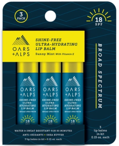 Oars + Alps Shine-free Ultra-hydrating Lip Balm Spf 18, 3-pk.
