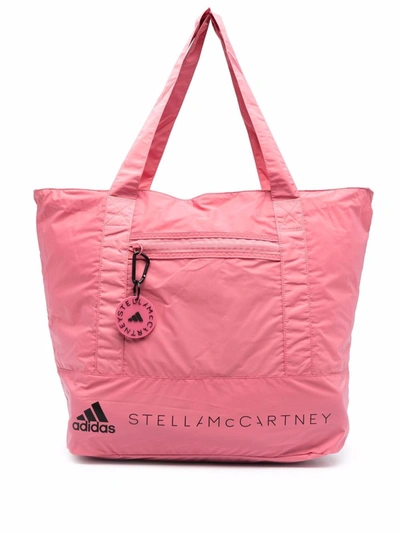 Adidas By Stella Mccartney Logo-print Tote Bag In Pink