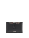 Paul Smith Signature Stripe Pull Out Card Holder In Black