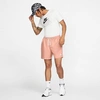 Nike Men's Sportswear Flow Woven Shorts In Arctic Orange/white