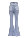 BALMAIN MONOGRAM-DETAIL FLARED JEANS,WF1MJ025D129 6FC