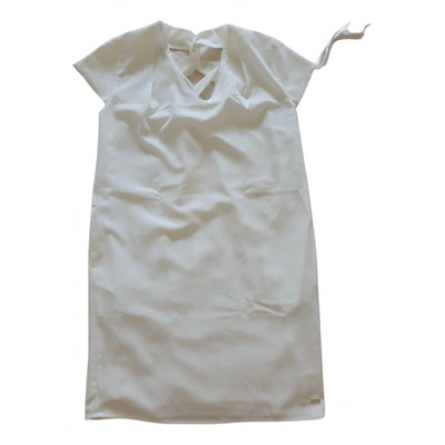 Pre-owned Nenette Mini Dress In White