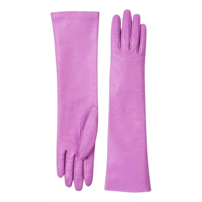 Pre-owned Gucci Leather Gloves In Pink