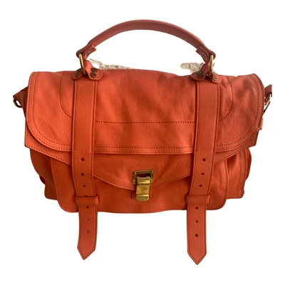 Pre-owned Proenza Schouler Ps1 Leather Handbag In Orange