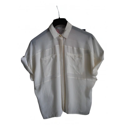 Pre-owned Forever New Silk Shirt In White