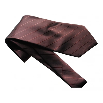 Pre-owned Ermenegildo Zegna Silk Tie In Brown