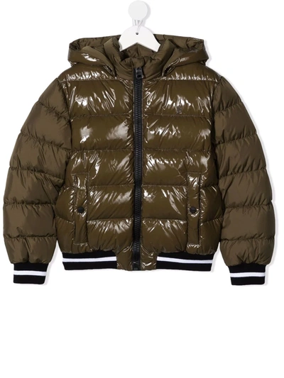 Herno Military Green Down Jacket In Militare