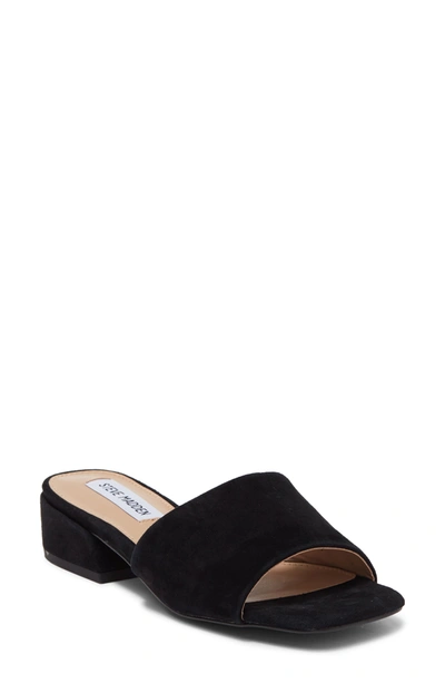 Steve Madden Amir Slide Sandal In Black Suede