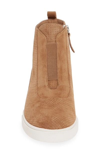 Linea Paolo Anna Wedge Sneaker In Tan Suede