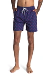 Public Art Flamingo Party Patterned Board Shorts In Navy