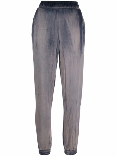 Cotton Citizen Bleached French Cotton-terry Track Trousers In Blau
