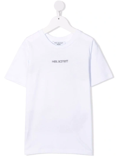 Neil Barrett Kids' Lightning-bolt Print T-shirt In White