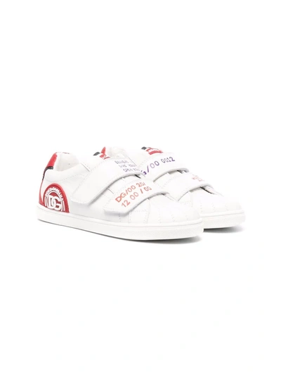 Dolce & Gabbana Kids' Side Logo-patch Sneakers In White