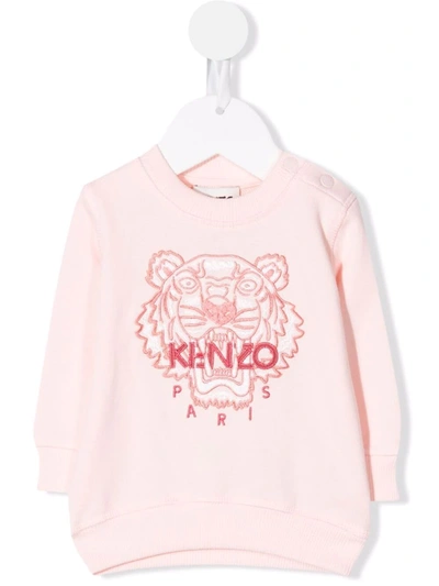 Kenzo Babies' Icon Tiger Sweatshirt (6-36 Months) In Pink