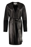 LOEWE LOEWE COLLARLESS BELTED COAT