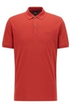 Hugo Boss - Regular Fit Polo Shirt In Pima Cotton Piqu - Red