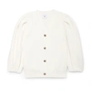 G. LABEL HILL RIBBED PUFF-SLEEVE CARDIGAN