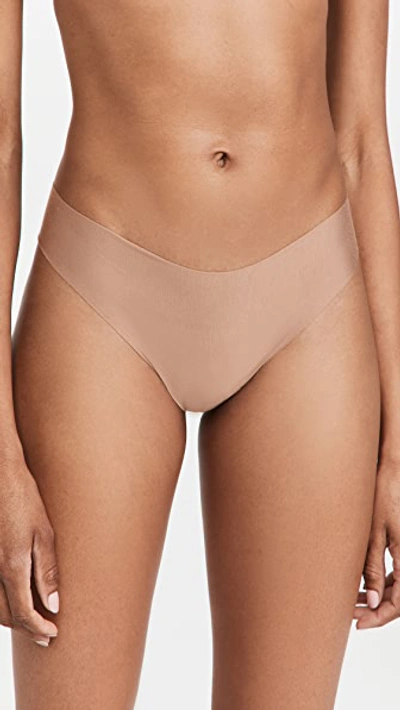 Commando Butter Mid Rise Thong In Toffee
