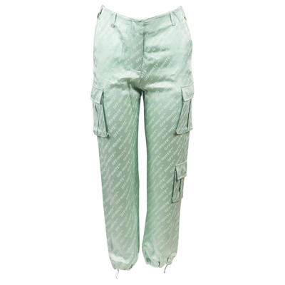 Pre-owned Off-white Slim Pants In Green