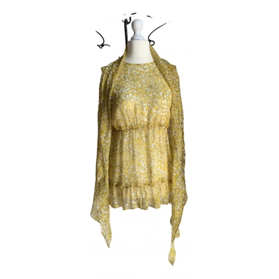 Pre-owned Max Mara Silk Blouse In Yellow