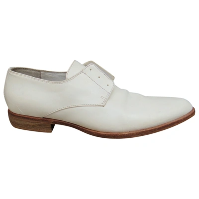 Pre-owned Chloé Leather Flats In White