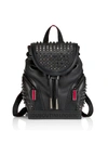 Christian Louboutin Explorafunk Small Calf Leather Spikes Backpack In Black