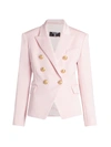 Balmain Double-breasted Jersey Jacket In Rosa