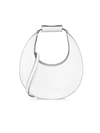 Staud Mini Moon Leather Hobo Bag In Fresh White