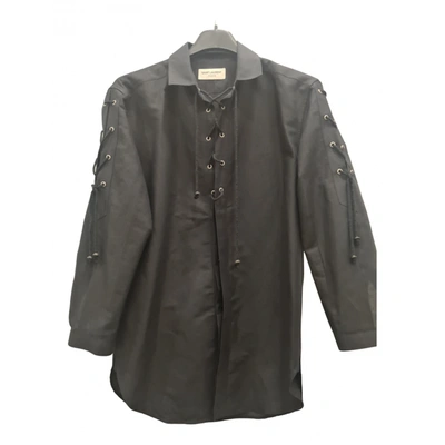 Pre-owned Saint Laurent Linen Jacket In Black